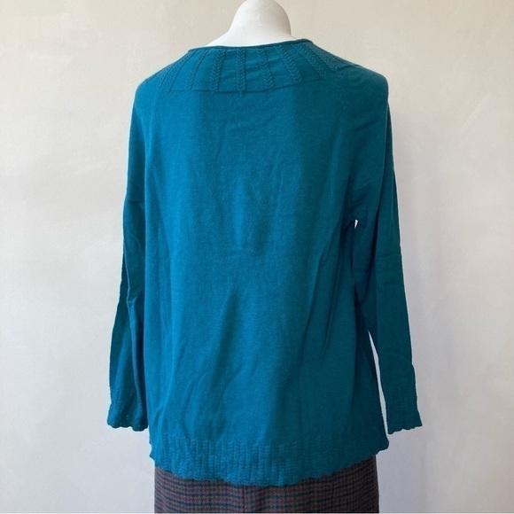 Soft Surroundings | Soft Texture Crochet Detail Crew Neck Sweater - Picture 4 of 7